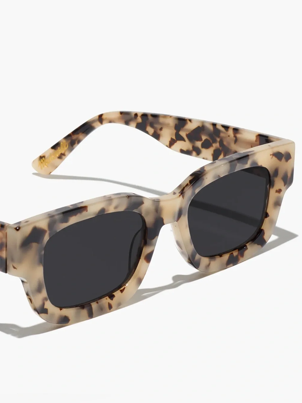 Madewell Safton Sunglasses in French Vanilla Tortoise